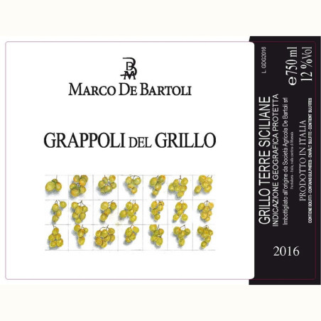 Marco De Bartoli Grappoli del Grillo 2022