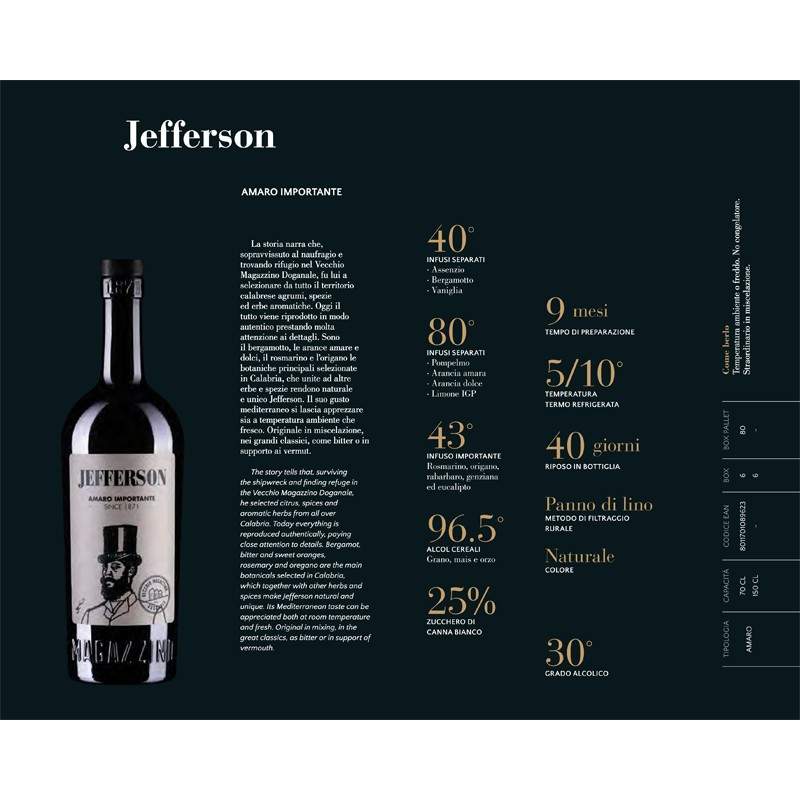 Jefferson Vecchio Magazzino Doganale Amaro Importante - 