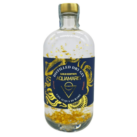 Gin Aquamaris Gold Edition Distilled Dry Gin con Acqua di Mare