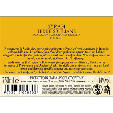 Fina Syrah Terre Siciliane IGP 2022