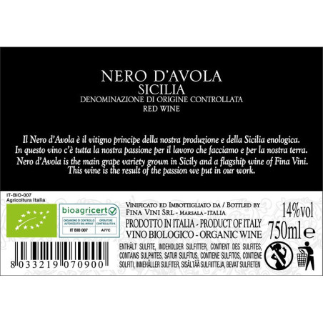 Fina Nero d'Avola Doc Sicilia 2023