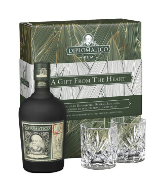 Rum Diplomatico Reserva Exclusiva Antiguo Glass Pack (Confezione con 2 Bicchieri)